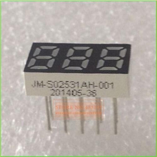New 5Pcs/Lot 0.25" inch 3 Bit Red LED Display Digital Tube Plastic Metal Common Cathode 02531AH-001