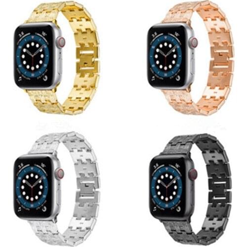 NEW Steel Band for Apple Watch 6 Bands SE Series 5 4 44mm 40mm Creativity Metal Weave Strap for iwatch 3 2 1 42mm 38mm Wristband