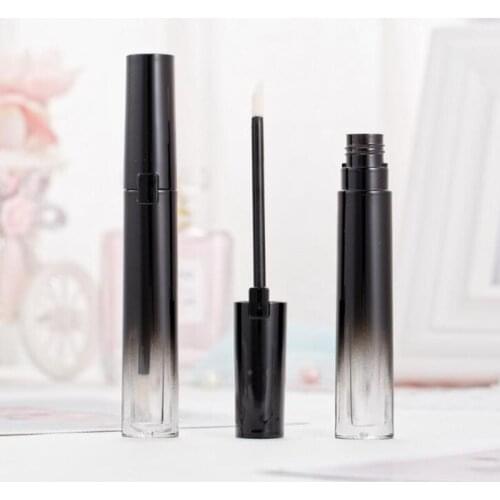 Wholesale 6ML Empty Lipgloss Bottle Containers Lip Gloss Tube Round Gradient Black Lipstick Bottle Lip Glaze/Lipbalm Tubes