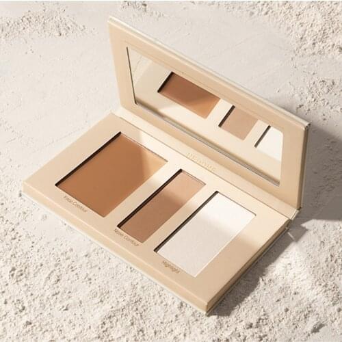 Three-Color Contour Compact Shadow Matte Highlight Makeup Palette Nose Contour Face Slimming Three-Dimensional Repair