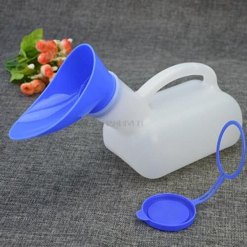 Unisex urinal 1000ML with interface and lid, portable childrens urinal, plastic urinal