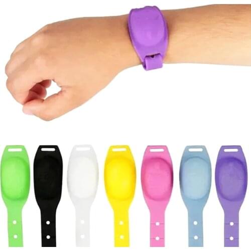 Portable Wristband Hand Dispenser This Wearable Hand Sanitizer Dispenser Pumps Disinfectant Sanitizer Bracelet Dispensing Tool
