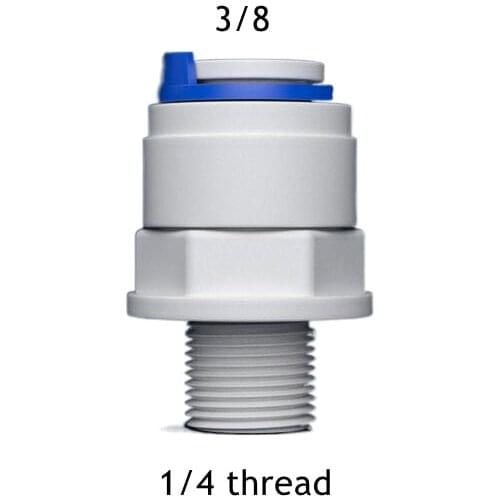 1/4" Male Thread - 3/8" OD Tube PE Pipe Fitting Hose Straight Quick Connector Aquarium RO Water Filter Reverse Osmosis System