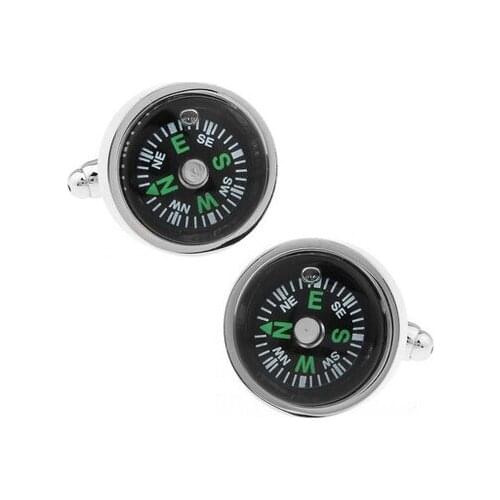 HYX Luxury shirt compass cufflink for mens Brand cuff buttons cuff links High Quality abotoaduras Jewelry