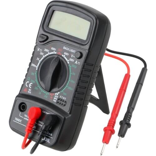 DIYWORK XL830L Handheld Digital Multimeter AC/DC Ammeter Voltmeter Ohm Voltage Tester Meter Ohmmeter Volt Tester LCD Multimeter