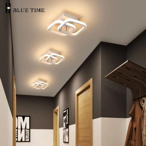Luminaire LED Chandelier For Living room Bedroom Samll Modern Chandelier Light Aisle Corridor Light Star Lamp Black White lustre