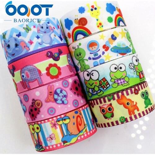 OOOT BAORJCT 1761613 22mm 10yard Cartoon Ribbons Thermal transfer Printed grosgrain Wedding Accessories DIY handmade material