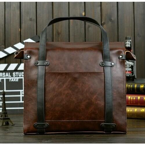 X-Online hot sale good quality man handbag male vintage bag men large tote