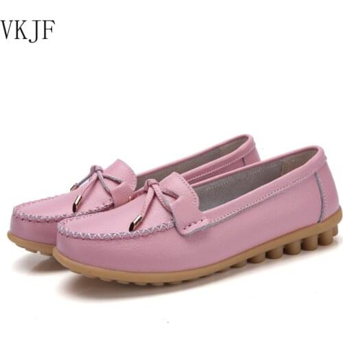 Plus Size Fashion Black Bowtie Flat Moccasins Womens Shallow Slip-On Shoes Cozy Mom Non-slip Slides Flats Woman Loafers