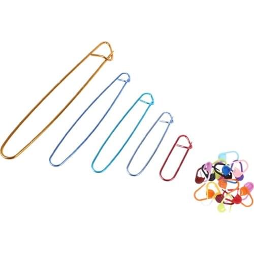 1 Set Yarn Knitting Aluminum Stitch Holders Safety Pins Stitch Counter Locking Marker Stitch Counter Locking Marker