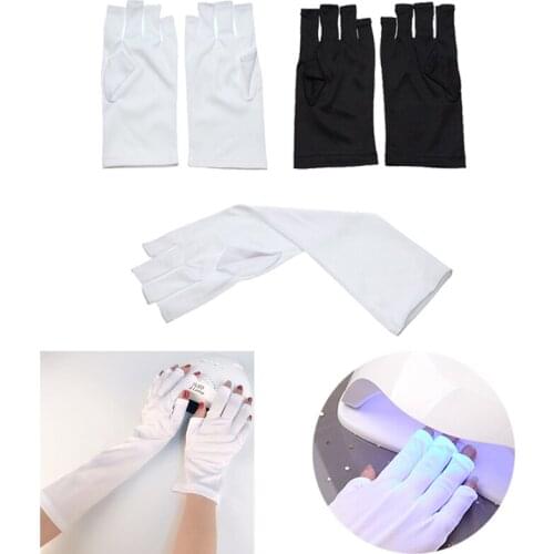 1Pair Anti UV Radiation Protection Nail Gloves LED Lamp Nail UV Protection Glove Gel Nail Dryer Light Nail Art Equipment Tool