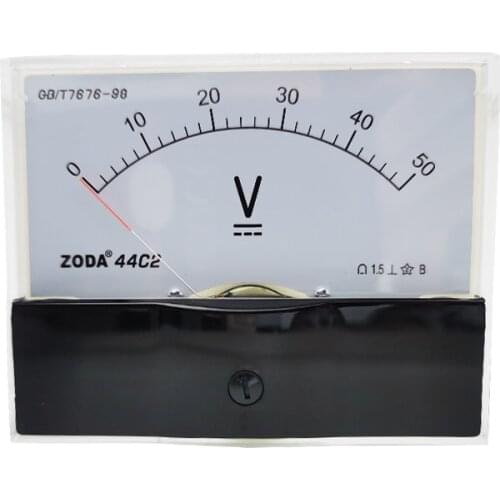 1PC 44C2-V 10V 30V 50V 100V 150V DC Analog Meter Panel Gauge DC Voltage Current Meter 100*80MM Voltmeter Voltimetro Pointer