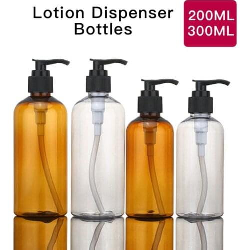 1Pcs New 200ML/300ML Pump Bottle Makeup Bathroom Liquid Shampoo Bottle Travel Dispenser Bottle Container For Soap Shower Gel