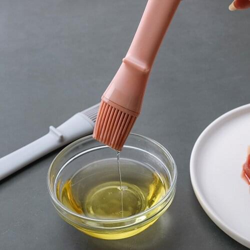 1Pcs Portable Silicone OilBrush Bakeware Barbecue Pastry Basting Brush Baking Oil Brush Clear Baking Tool for BBQ Accessories