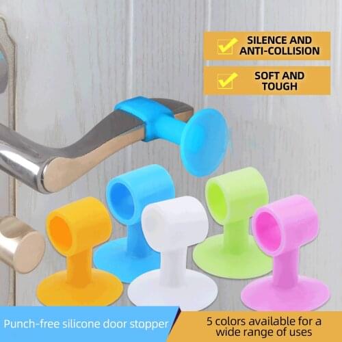 2pcs Doorknob Wall Mute Crash Pad Door Cabinet Door Handle Lock Silencer Anti-collision Silicone Doorknob Cushion Door Stopper
