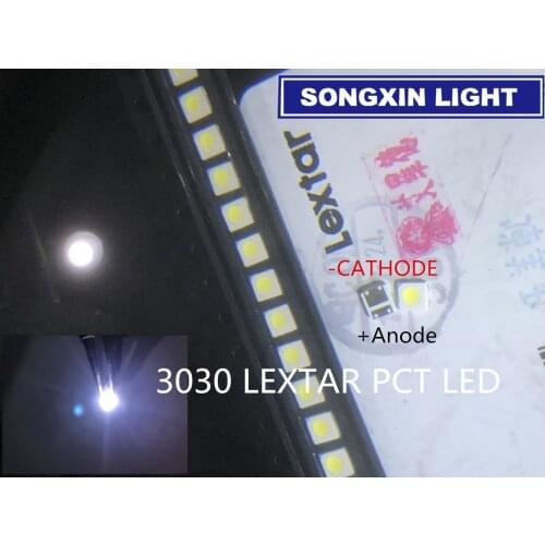 4000pcs FOR LEXTAR LED Backlight High Power LED PCT 1.8W 3030 6V Cool white 150-187LM PT30W45 V1 TV Application