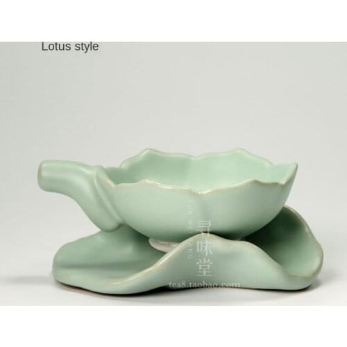 Azure Ru Ware Tea Funnel Ru Ceramic Tea Strainer Filter Tea Residue Funnel Porcelain Kung Fu Tea Set Tea Filter Tea Strainer