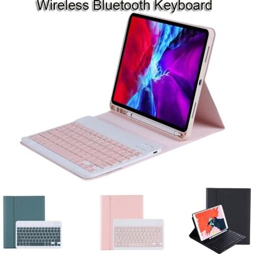 Wireless Bluetooth Tablet Keyboard Case For iPad 11th 2020/2018 Candy Colors With Stand & Pen Slot Generation Tablet Keyboard