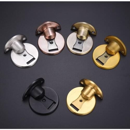 Perforation-free magnetic suction invisible zinc alloy door stopper door touch hardware door and window accessories door stop