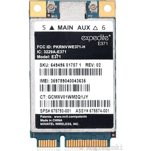 DW5804 4G WWAN LTE Mobile Broadband 01YH12 E371 PCI-E 3G/4G WLAN WCDMA Module Modem for Dell 850 / AWS / 1900/2100 MHz