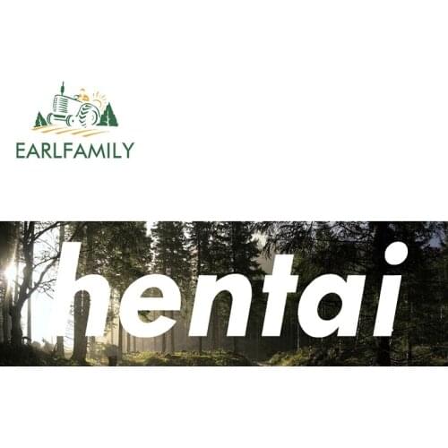 EARLFAMILY 13cm x 4.2cm For Hentai Campervan Car Stickers Surfboard Decal Car Door Protector Motorcycle Vinyl Occlusion Scratch