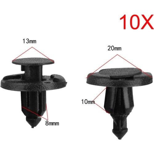 10Pcs 8cm Cowl Bumper Fender Push-Type Retainers 01553-05323 for Nissan B19