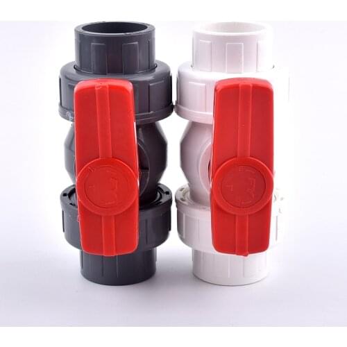 ID 20~75/90/110mm Big Size Pipe PVC Ball Valve Connector Water Pipe Fittings Globe Valve Agriculture Garden Irrigation Fittings