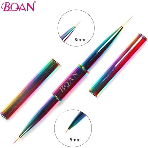 BQAN Nail Brush Double Head Brush French Stripe Nail Art Liner Brush Drawing Brush Painting Pen Gel Polish Nail Art Tools