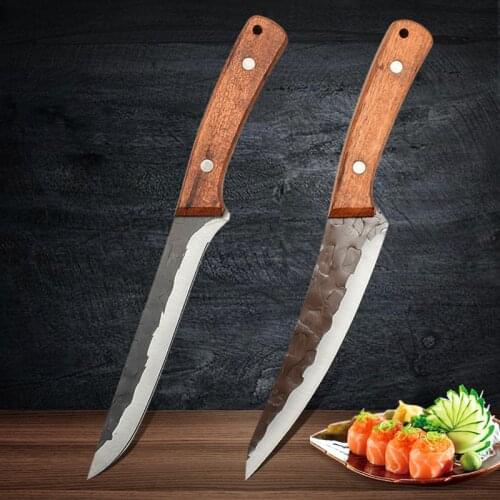 Forged Hand-Boning Knife Kitchen Knife 40cr-13 Stainless Steel Butcher Knife with Leather Case Fish Knife