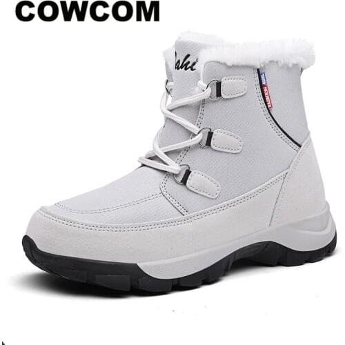 COWCOM 2021 Warm Fashion Sneakers Warm Snow Boot Shoes Men Padded Shoes High Shoes Shoes Casual LCH