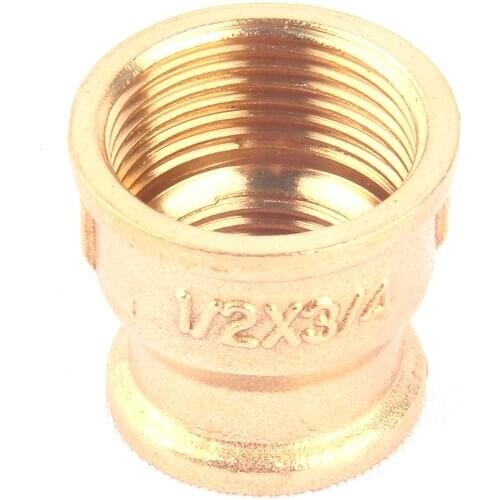 10pcs 3/4 Inch to 1/2 Inch Brass Plumbing Fittings Home Garden Brass Coupling