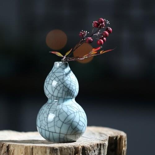 Literary Flower Bathroom Dining Table Living Room Tea Ceremony Desktop Ceramic Vase Small Fresh Small Hydroponics