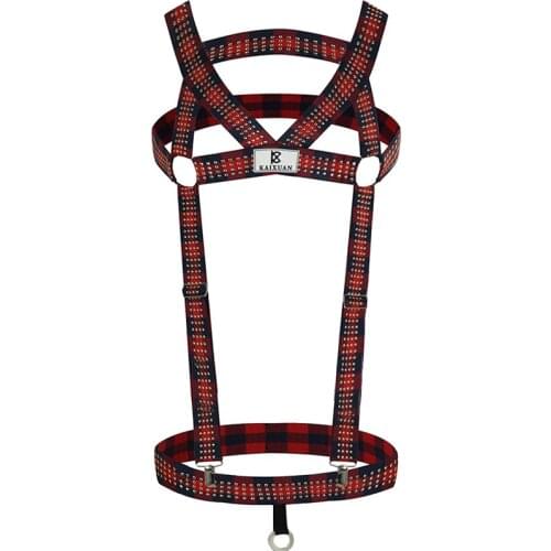 Men Sexy Harness Adjustable Bodysuit O-Ring Suspender Bodysuit Jockstrap Underwear