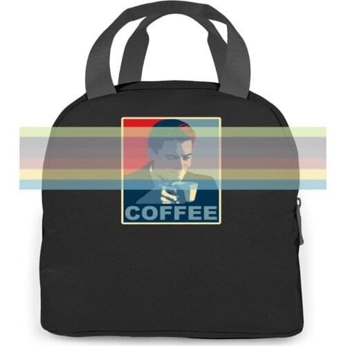 New David Lynch Coffee iac Black M L Brand Male women men Portable insulated lunch bag adult student
