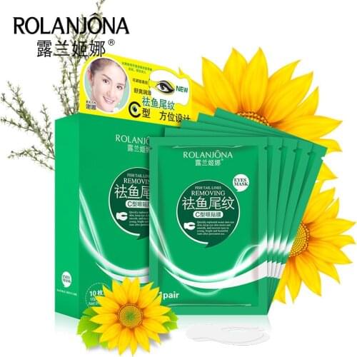 10 Bags ROLANJONA Eye Patches Repair Eye Masks Dark Circle /Eye Bag/Fine Line Removing Anti Aging Skin Care