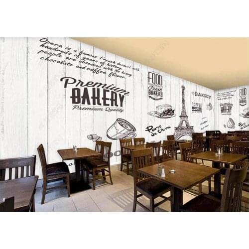 Custom photo wallpaper for walls 3 d mural European Tower Bakery Restaurant Background Wall papers home decoration