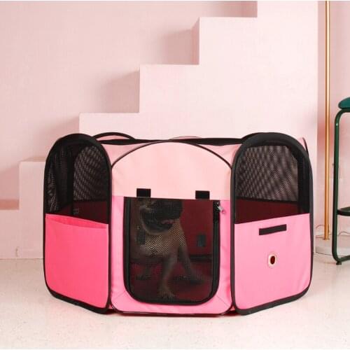 M4Pet Portable Folding Pet Tent Large Space Soft Playpen For Relaxing&Exercise Indoor&Outdoor Use Eight Panel Kitty Doggie Home