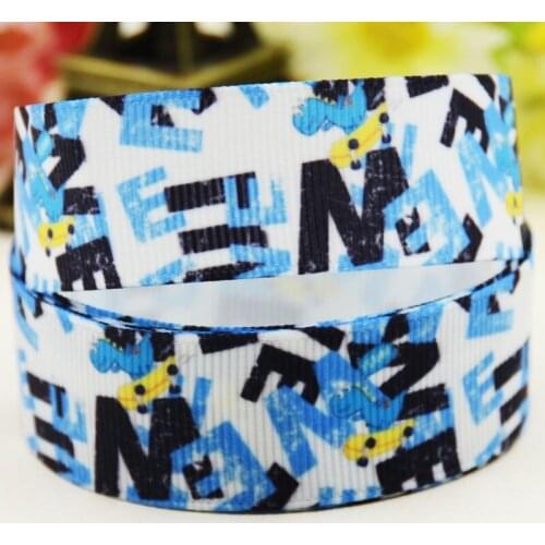 22mm 25mm 38mm 75mm Words cartoon printed Grosgrain Ribbon party decoration 10 Yards X-04569