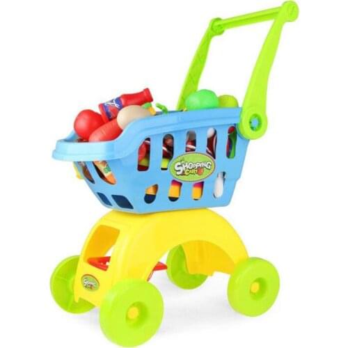 Pretend Play Kid 's Home Shopping Cart Baby Puzzle Enlightenment Early Education Toys Supermarket Large Simulation Trolley Toy