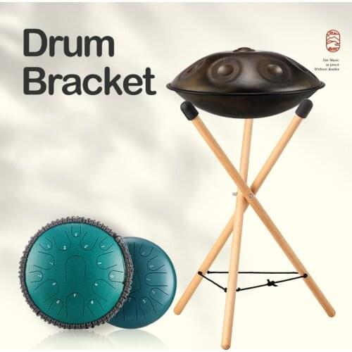 Hluru Musical instrument Handpan Hand disc Universal Solid wood Performance drum pan bracket Steel tongue drum Accessorie beech