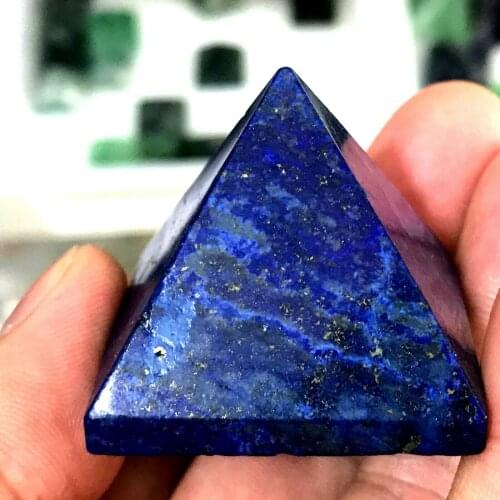 Top pure natural lapis lazuli pyramid crystal chafen quartz wand healing