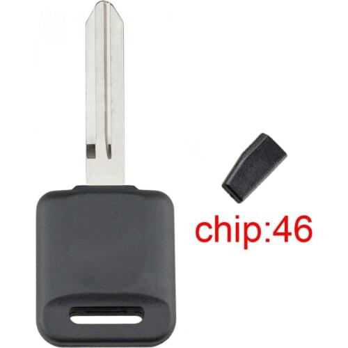 Uncut Blade Blank Car Key Replacement Ignition with ID46 Transponder Chip Fit for Nissan Car Key