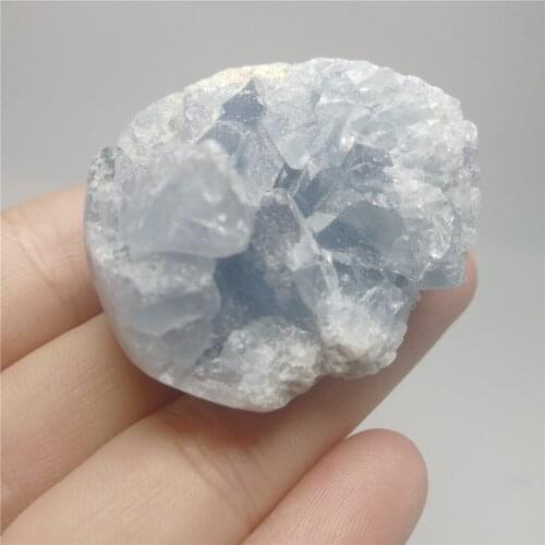 High quality Natural Blue Celestite crystal cluster Mineral Specimen Healing Crystal Geode home Decoration