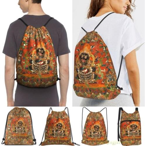 Mahakala Protector Of The Tent Men Outdoor Travel Gym Bag Waterproof Drawstring Backpack Women Fitness Swimming Bag