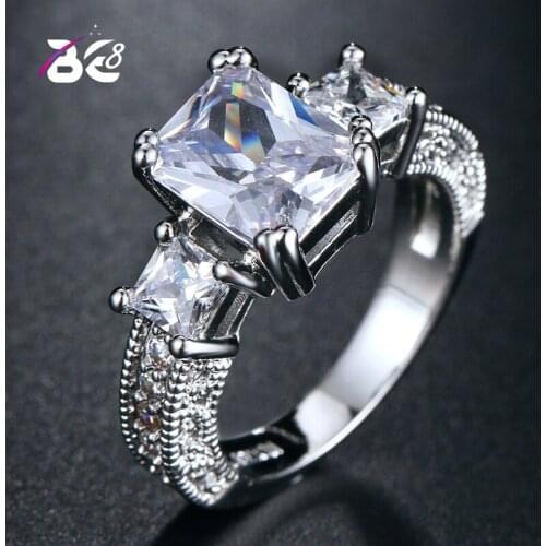 Be 8 2018 New Arrival Luxury AAA+ Cubic Zirconia Engagement Rings Anniversary Jewelry Gifts Trendy Rings for Women R095