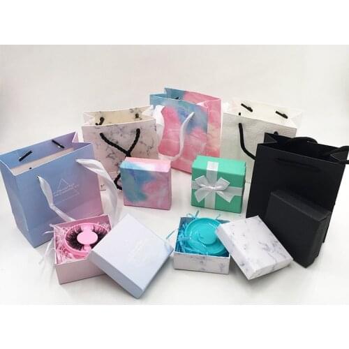 10PCS/Pack Gift Bags Packaging Handle Paper Storage Bag For Lashes Favor Bag With Handle Gift Box Packing Bag