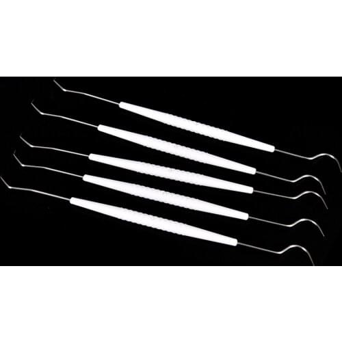 10Pcs Disposable Stainless Steel Double Hook Dentist Tool Tooth Dental Explorer Dentist Probe