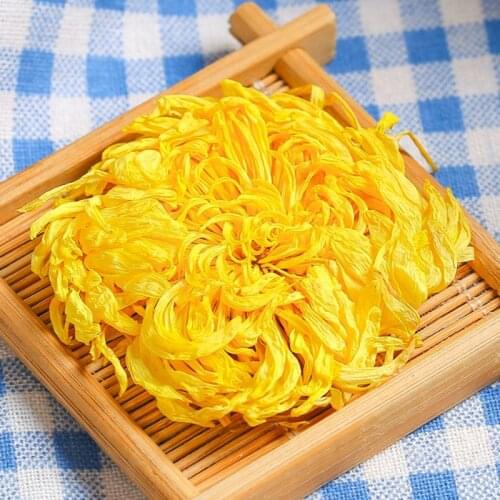 20PCS Yellow Chrysanthemum Pressed Flowers naturally Dried flower For Chinese New Year DIY Party