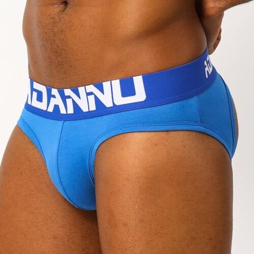 2020 ADANNU Brand underwear sexy Thongs underwear appeal Cotton color matching mens double d appeal underwear wholesale AD103