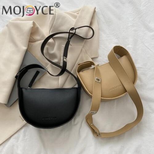 2021 Mini Shoulder Bags Fashion Women PU Leather Shoulder Bag Casual Ladies Semicircle Crossbody Bags for Women